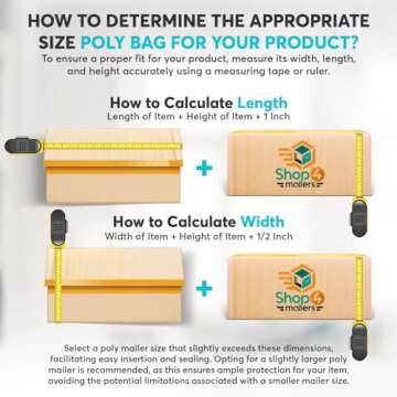 Shop4Mailers Poly Mailer Self Seal Waterproof Shipping Bags