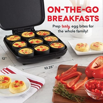 DASH Family Size Egg Bite Maker, 9 Servings for Breakfast