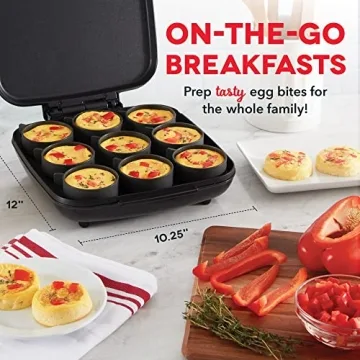 DASH Family Size Egg Bite Maker, 9 Servings for Breakfast