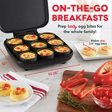 DASH Family Size Egg Bite Maker, 9 Servings for Breakfast