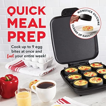 DASH Family Size Egg Bite Maker, 9 Servings for Breakfast