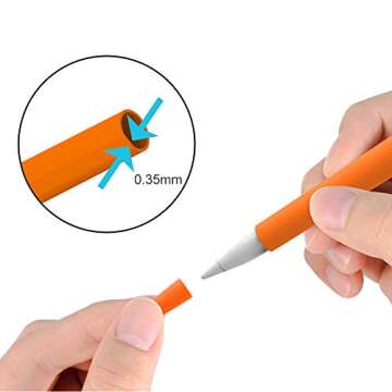 Love Mei for Apple Pencil Silicone Holder Sleeve for 2nd Generation Protective Skin Cover Magnetic case and Nib Cover Non-Slip Smooth Grip Cute Carrot Accessories for iPad Pro
