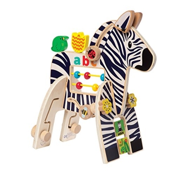 Manhattan Toy Safari Zebra Wooden Activity Toy for Kids