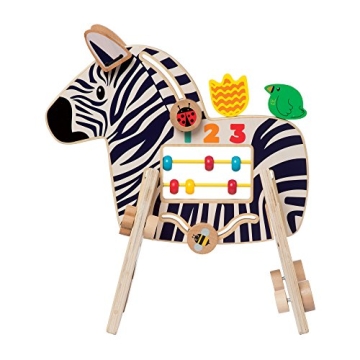 Manhattan Toy Safari Zebra Wooden Activity Toy for Kids