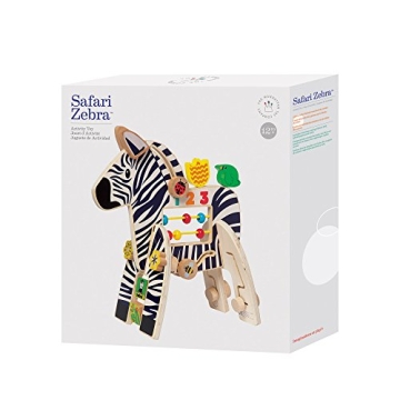 Manhattan Toy Safari Zebra Wooden Activity Toy for Kids