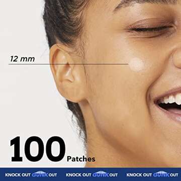 AVARELLE Gunk Out Pimple Patches for Face (100 COUNT), Blackhead & Pore Extractor Pimple Patches | FSA HSA Acne Treatment Zit Patches For Face & Hydrocolloid Cystic Acne Treatment