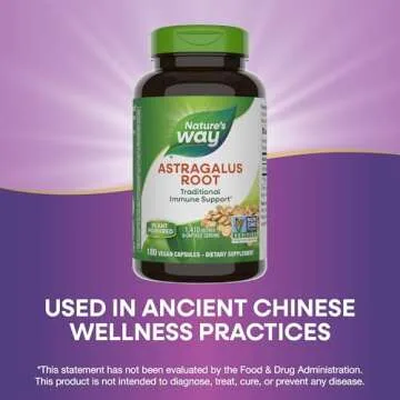 Nature's Way Astragalus Root Vegan Immune Support Capsules 180