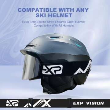 EXP VISION Ski/Snowboard Goggles, Magnetic Lens Snow Goggles with Anti-Fog & UV400 Protection for Men & Women