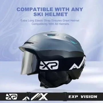 EXP VISION Ski/Snowboard Goggles, Magnetic Lens Snow Goggles with Anti-Fog & UV400 Protection for Men & Women