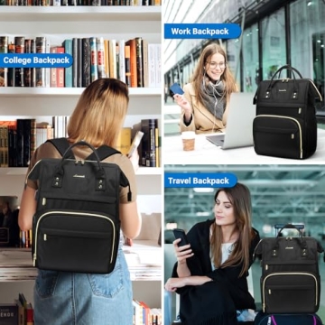 LOVEVOOK Stylish Waterproof Laptop Backpack for Women