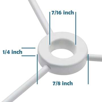 Aspen Creative 20102-11, Metal DIY Drum Lamp Shade Strong Ring, US Style Spider that Connects to Lamp Harp, Top Ring-Brass Plated/Bottom Ring-Galvanized, 10" Diameter Ring