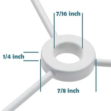 Aspen Creative 20102-11, Metal DIY Drum Lamp Shade Strong Ring, US Style Spider that Connects to Lamp Harp, Top Ring-Brass Plated/Bottom Ring-Galvanized, 10" Diameter Ring