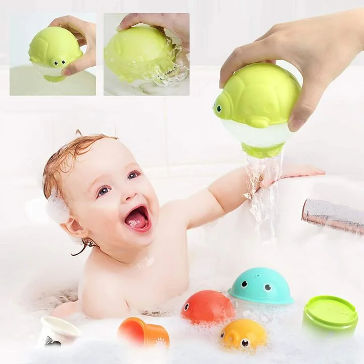 Dog Bath Time Fun: Stacking Cups & Squirts for Kids