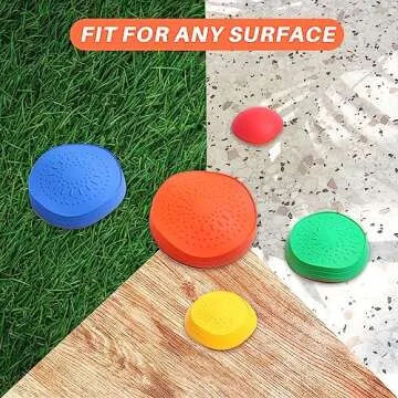 Balance Stepping Stones for Kids Toddlers Obstacle Course - 5 Durable Outdoor Toys Sensory Stepping Stones for Improving Toddler Coordination & Gross Motor Skills