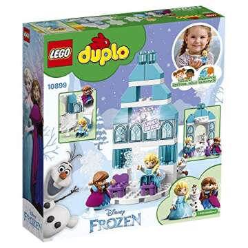 LEGO DUPLO Disney Princess Frozen Ice Castle 10899 Building Toy with Light Brick, Princess Elsa and Anna Mini-Dolls Plus Olaf Figure, Gifts for 2 Year Old Toddlers, Girls & Boys