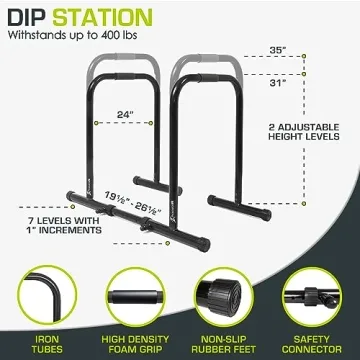 ProsourceFit Heavy Duty Dip Stand for Strength Training