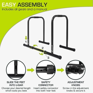 ProsourceFit Heavy Duty Dip Stand for Strength Training