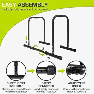 ProsourceFit Heavy Duty Dip Stand for Strength Training