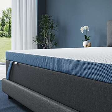 BedStory 3 Inch Firm Mattress Topper King Size, Extra Firm Pain-Relief Memory Foam Bed Topper, Gel Bamboo Charcoal Copper Green Tea Infused, Skin-Friendly Non-Slip Cooling Pad, CertiPUR-US Certified