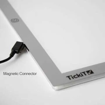 TickiT Ultra Bright LED Light Panel - In Home Learning Supplies for Sensory Play - Adjustable Brightness - Color and Shape Exploration on a Light Box