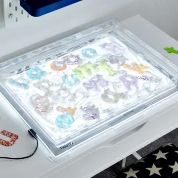 TickiT Ultra Bright LED Light Panel - In Home Learning Supplies for Sensory Play - Adjustable Brightness - Color and Shape Exploration on a Light Box