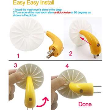 UTLK [ 2 Pack LED Mushroom Night Light Lamp with Dusk to Dawn Sensor,Plug in LED Bed Cute Mushroom Nightlight Night lamp Wall Light Baby Night Lights for Kids Children (Colorful)