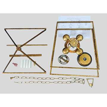 Rustic Aged Gold Cage Large Lantern Chandelier Pendant, Ceiling Light Fixture 17" Wide