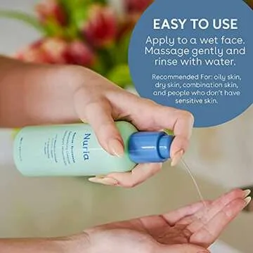 Nuria - Rescue Rebalancing Daily Facial Cleanser, Face Cleanser for Oily Skin, Troubled Skin Face Wash with Mandarin Orange, 200mL/6.8 fl oz