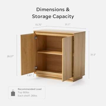 EYYTHUNG Elegant Buffet Storage Cabinet Set of 3