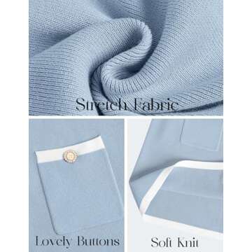 Stylish ZESICA Long Sleeve Color Block Knit Dress