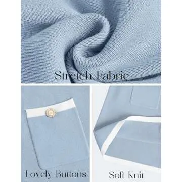 Stylish ZESICA Long Sleeve Color Block Knit Dress