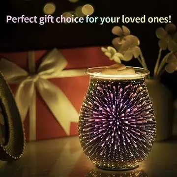 EQUSUPRO 3D Glass Electric Wax Warmer for Home Decor