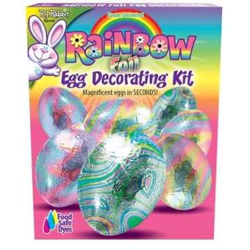 RAINBOW FOIL Easter EGG DECORATING KIT - Perfect for Mess-Free Fun!