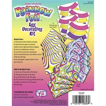 Rainbow Foil Easter Egg Decorating Kit for All Ages