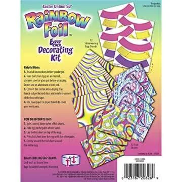 Rainbow Foil Easter Egg Decorating Kit for All Ages
