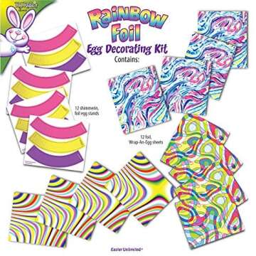 Rainbow Foil Easter Egg Decorating Kit for All Ages