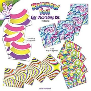 Rainbow Foil Easter Egg Decorating Kit for All Ages
