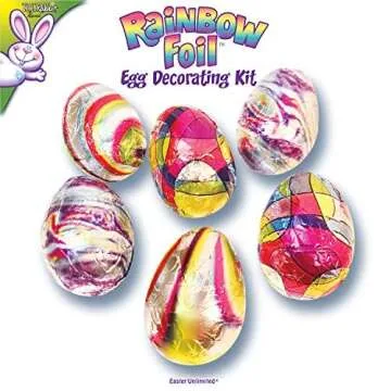 Rainbow Foil Easter Egg Decorating Kit for All Ages