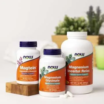 NOW Foods Magnesium Glycinate 100 mg Highly Absorbable 180 Tablets