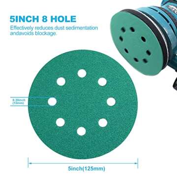 5 Inch Sanding Discs 50Pack – Hook & Loop Wet Dry Grit Polishing