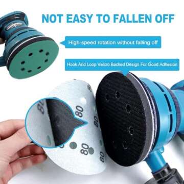 Premium 5 Inch Sanding Discs 50Pack for Smooth Finishing