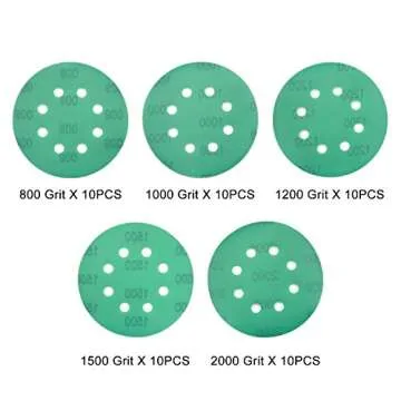 Premium 5 Inch Sanding Discs 50Pack for Smooth Finishing