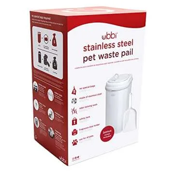 Ubbi Pet Waste Pail Stainless Steel Odor Locking System