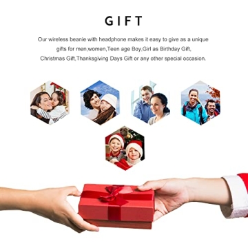 Wireless Beanie with Bluetooth Speakers Unique Tech Gift