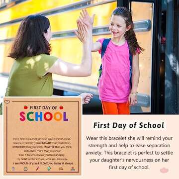 UPROMI Back to School Stuff Bracelet Mommy and Me, First Day of Kindergarten Preschool 1st 2nd 3rd 4...