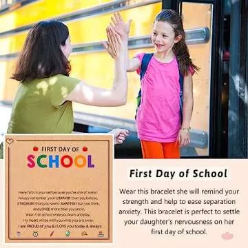 UPROMI Back to School Stuff Bracelet Mommy and Me, First Day of Kindergarten Preschool 1st 2nd 3rd 4...