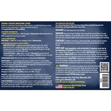 General Finishes Wood Bowl Finish - Food Safe Topcoat for Kitchen Items