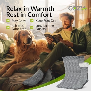 Ultra Cozy Merino Wool Socks for Men and Women - Winter Thermal Comfort