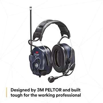 3M PELTOR WS LiteCom PRO III Headset, Headband, Professional Grade Durability, Wireless Two-Way Communication Radio, Bluetooth, Boom Microphone, Navy Blue, MT73H7A4D10N