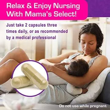 Mama's Select Blessed Thistle Breastfeeding Supplement, 800mg Lactation Support for Increased Breast Milk - 120 Vegan Capsules